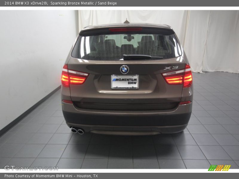 Sparkling Bronze Metallic / Sand Beige 2014 BMW X3 xDrive28i