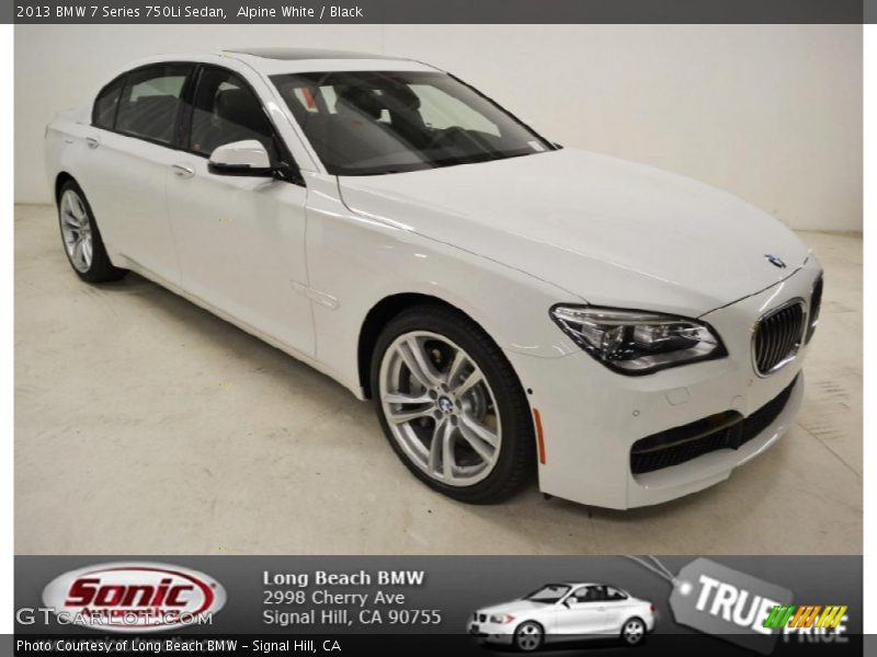 Alpine White / Black 2013 BMW 7 Series 750Li Sedan