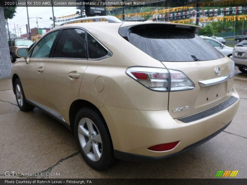 Golden Almond Metallic / Parchment/Brown Walnut 2010 Lexus RX 350 AWD