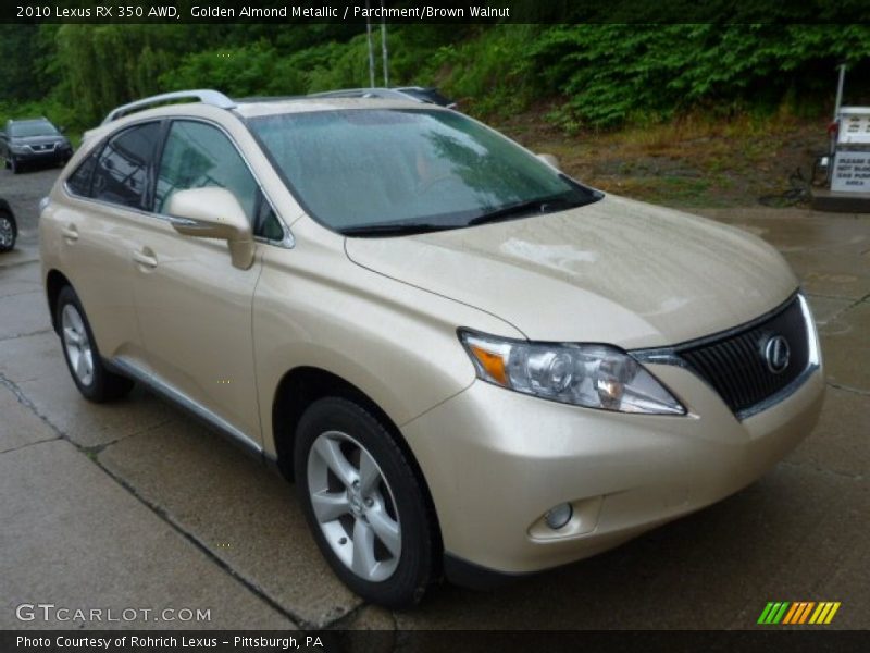 Golden Almond Metallic / Parchment/Brown Walnut 2010 Lexus RX 350 AWD