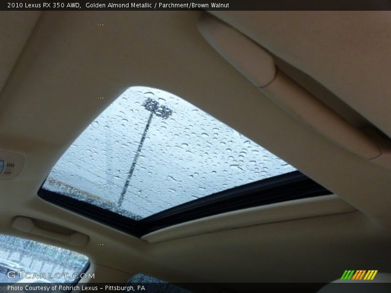 Golden Almond Metallic / Parchment/Brown Walnut 2010 Lexus RX 350 AWD