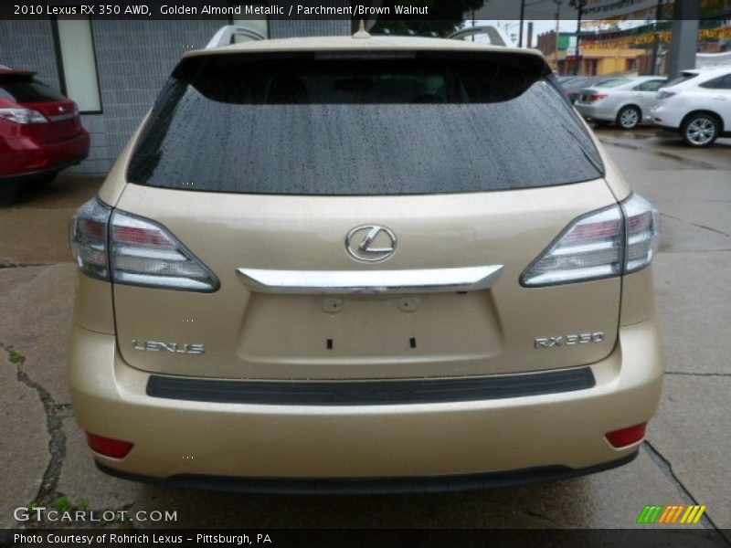 Golden Almond Metallic / Parchment/Brown Walnut 2010 Lexus RX 350 AWD