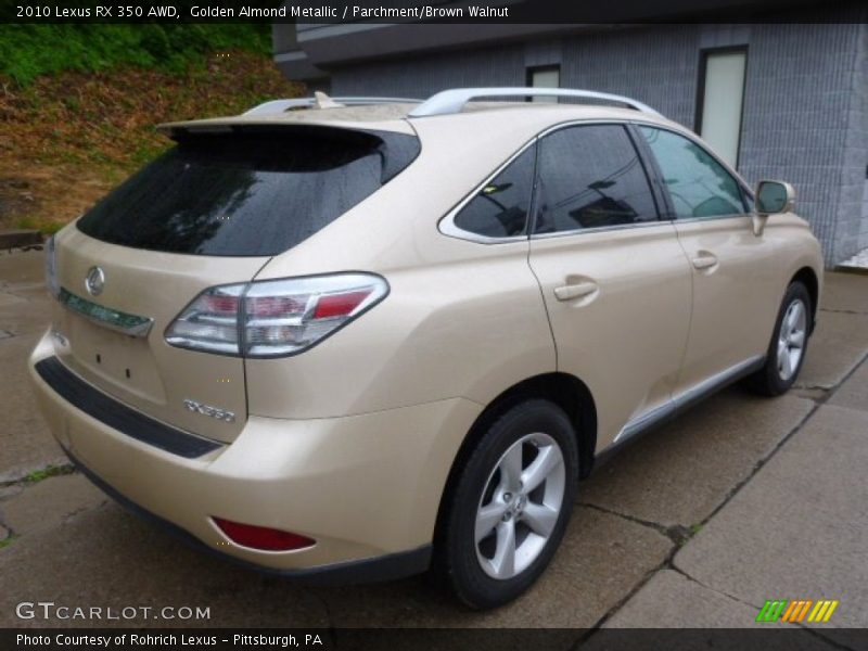 Golden Almond Metallic / Parchment/Brown Walnut 2010 Lexus RX 350 AWD
