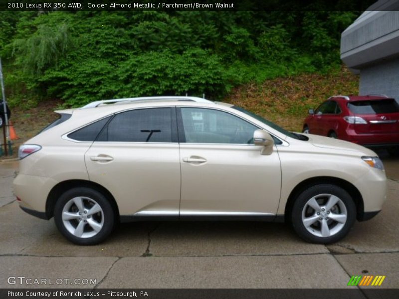 Golden Almond Metallic / Parchment/Brown Walnut 2010 Lexus RX 350 AWD