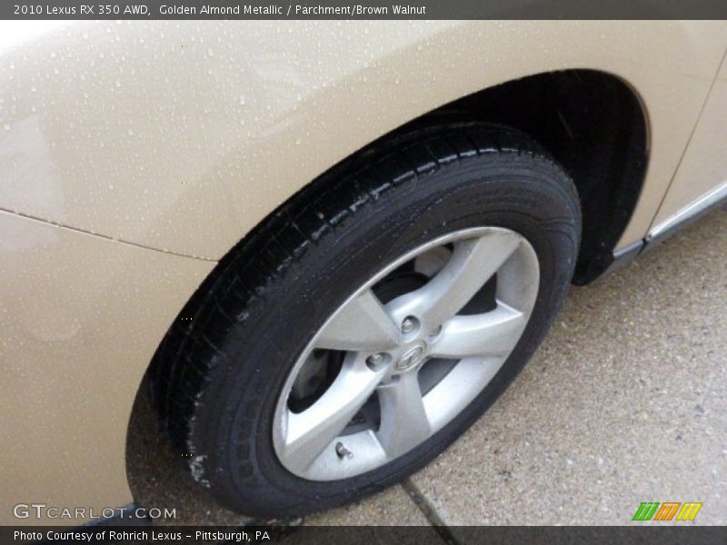 Golden Almond Metallic / Parchment/Brown Walnut 2010 Lexus RX 350 AWD