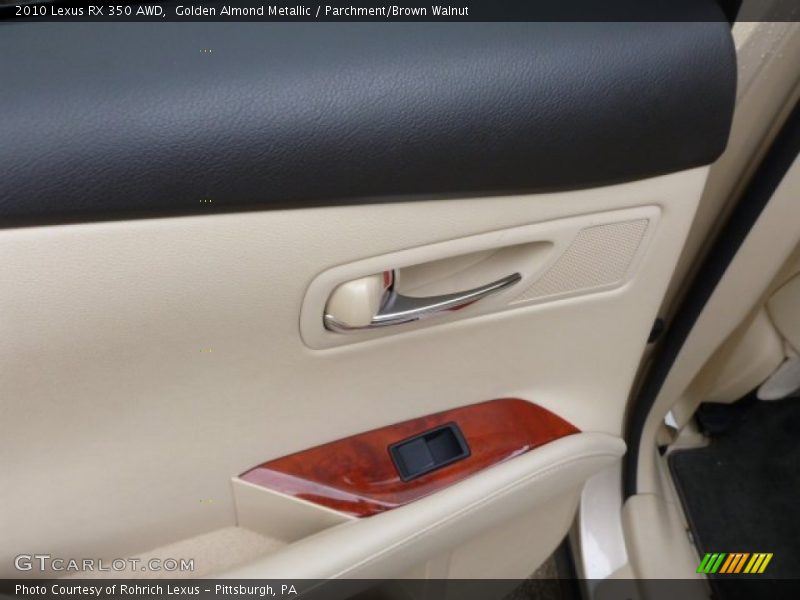 Golden Almond Metallic / Parchment/Brown Walnut 2010 Lexus RX 350 AWD