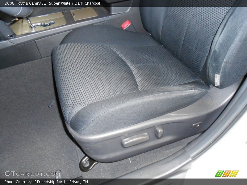 Super White / Dark Charcoal 2008 Toyota Camry SE