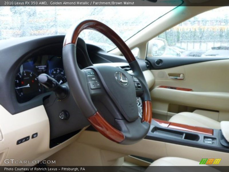 Golden Almond Metallic / Parchment/Brown Walnut 2010 Lexus RX 350 AWD