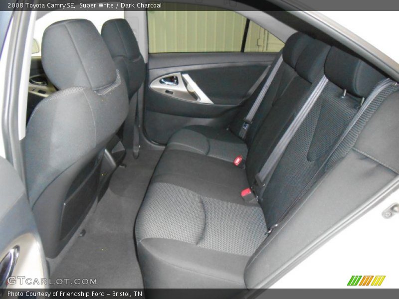 Super White / Dark Charcoal 2008 Toyota Camry SE