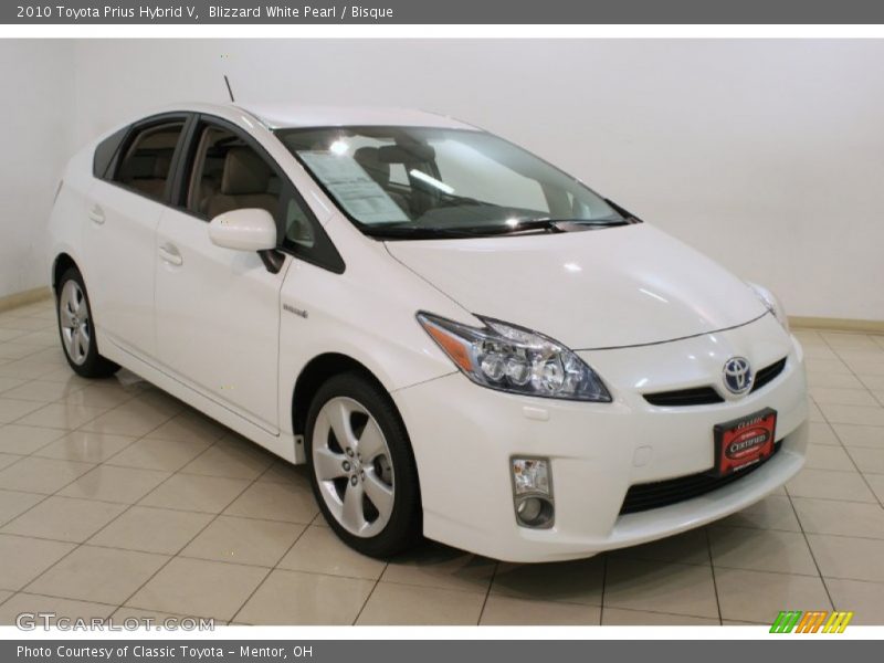 Blizzard White Pearl / Bisque 2010 Toyota Prius Hybrid V