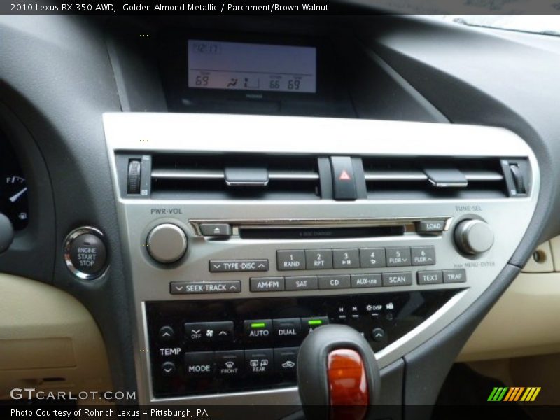 Golden Almond Metallic / Parchment/Brown Walnut 2010 Lexus RX 350 AWD