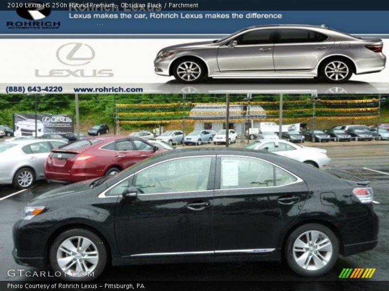 Obsidian Black / Parchment 2010 Lexus HS 250h Hybrid Premium