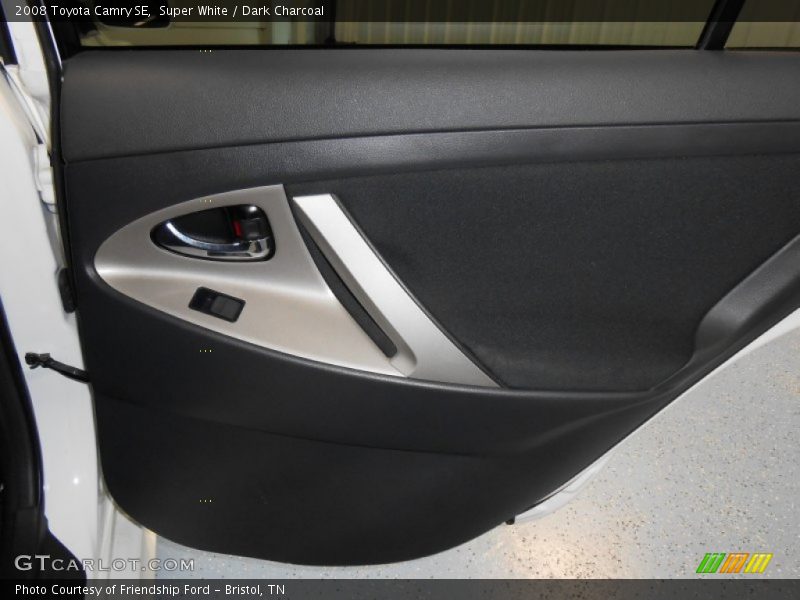 Super White / Dark Charcoal 2008 Toyota Camry SE