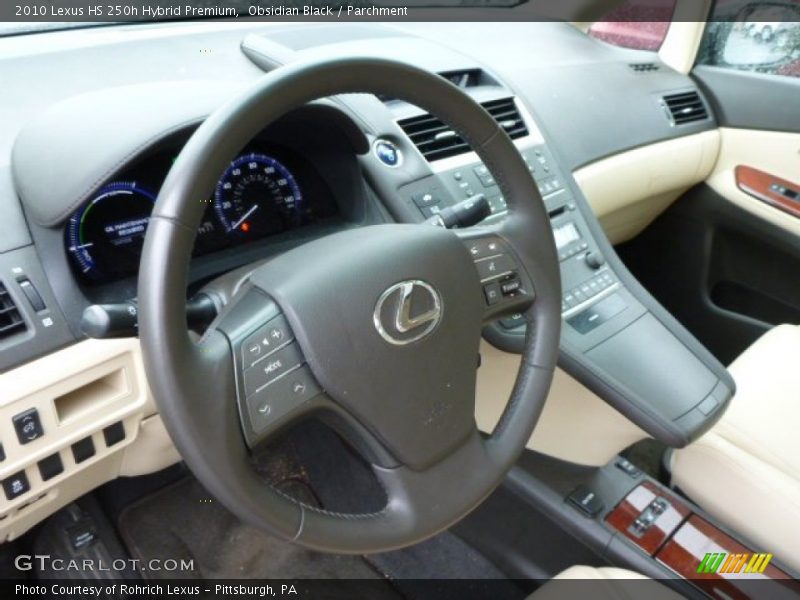 Obsidian Black / Parchment 2010 Lexus HS 250h Hybrid Premium