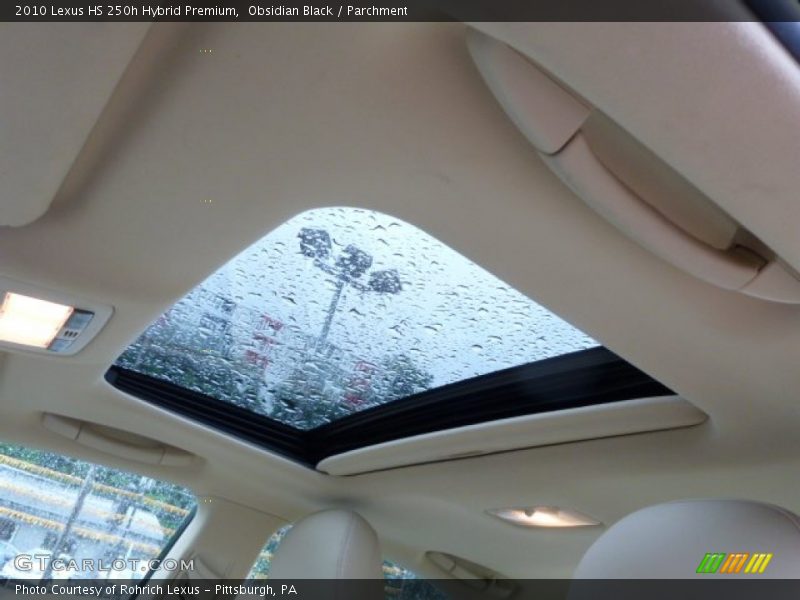 Obsidian Black / Parchment 2010 Lexus HS 250h Hybrid Premium