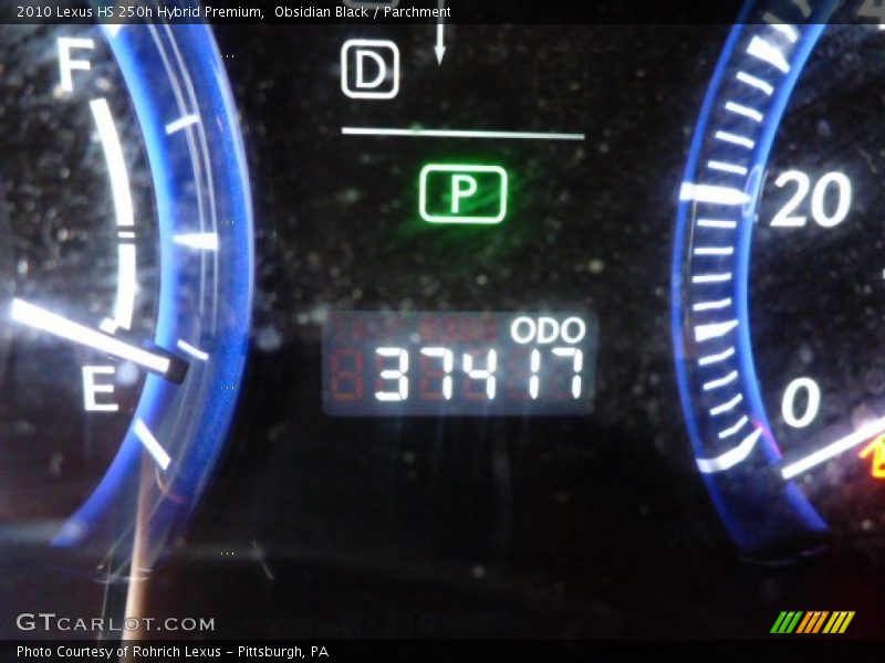 Obsidian Black / Parchment 2010 Lexus HS 250h Hybrid Premium