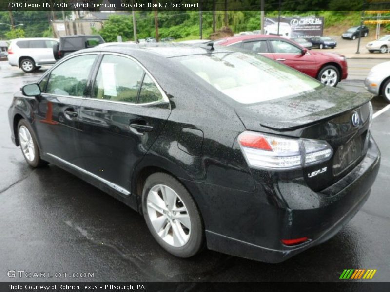 Obsidian Black / Parchment 2010 Lexus HS 250h Hybrid Premium