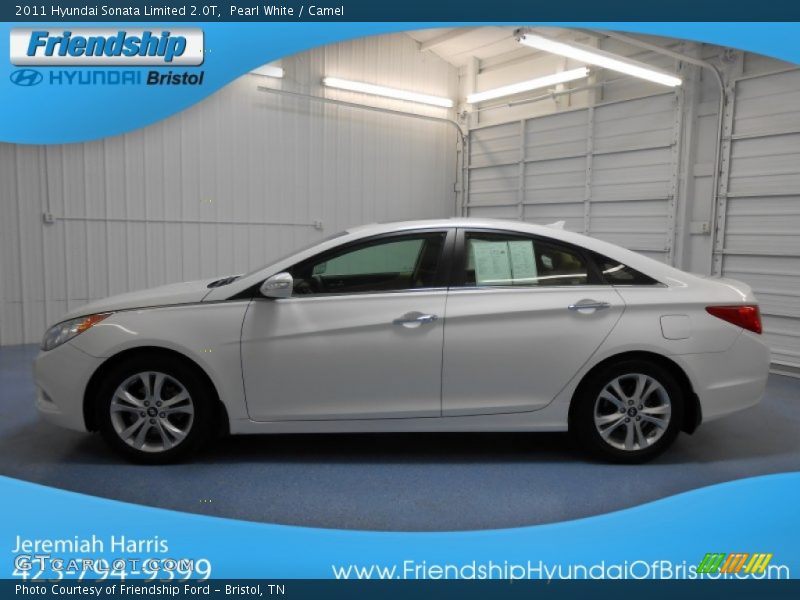 Pearl White / Camel 2011 Hyundai Sonata Limited 2.0T