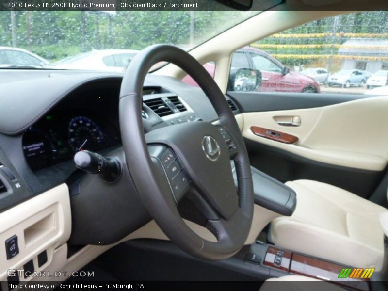 Obsidian Black / Parchment 2010 Lexus HS 250h Hybrid Premium