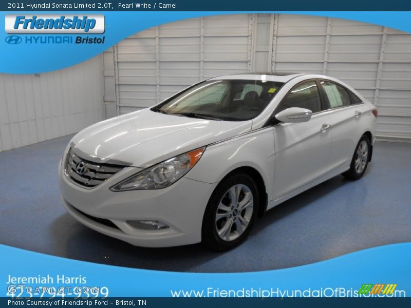 Pearl White / Camel 2011 Hyundai Sonata Limited 2.0T