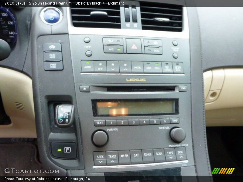 Obsidian Black / Parchment 2010 Lexus HS 250h Hybrid Premium