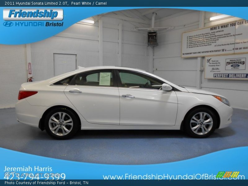 Pearl White / Camel 2011 Hyundai Sonata Limited 2.0T