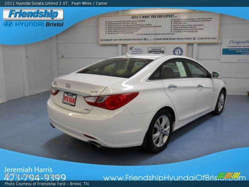 Pearl White / Camel 2011 Hyundai Sonata Limited 2.0T