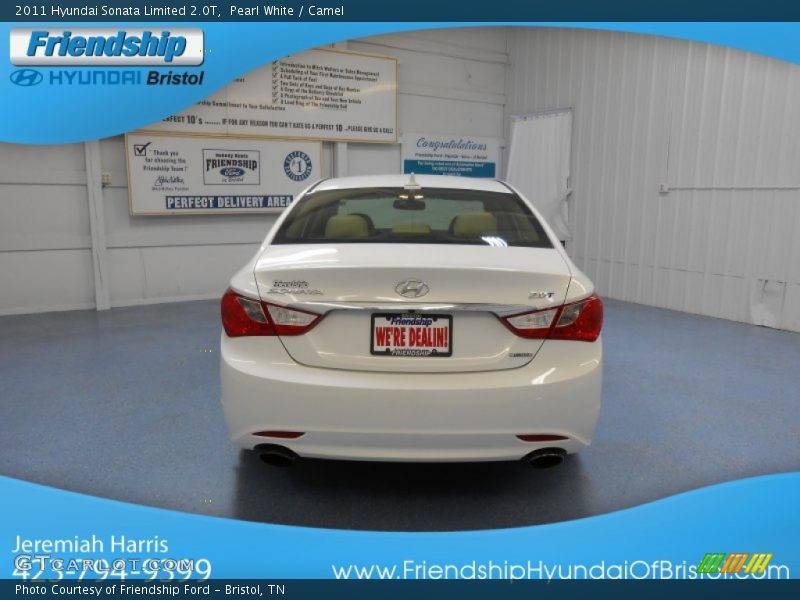 Pearl White / Camel 2011 Hyundai Sonata Limited 2.0T