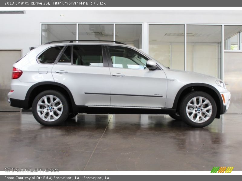 Titanium Silver Metallic / Black 2013 BMW X5 xDrive 35i