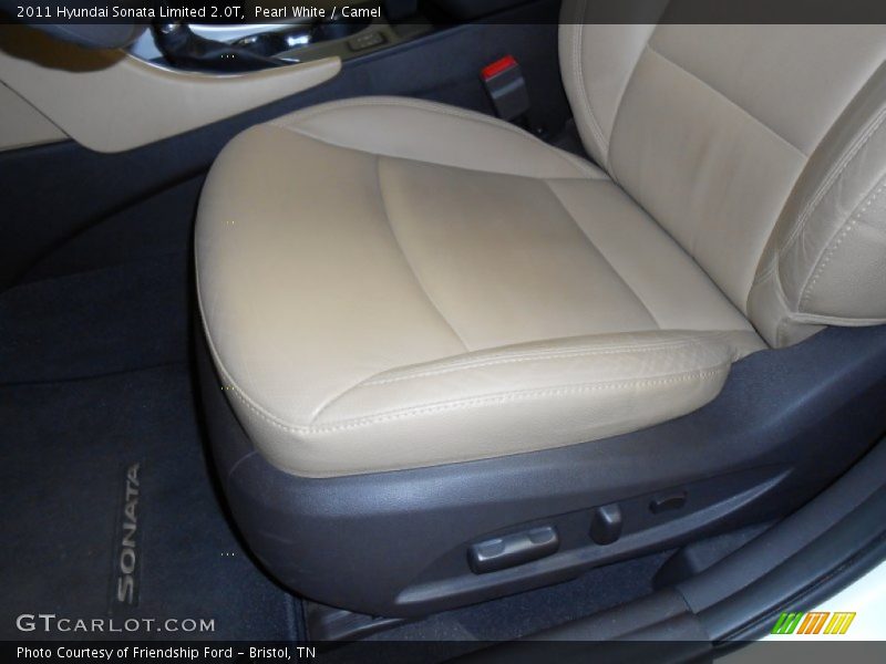 Pearl White / Camel 2011 Hyundai Sonata Limited 2.0T
