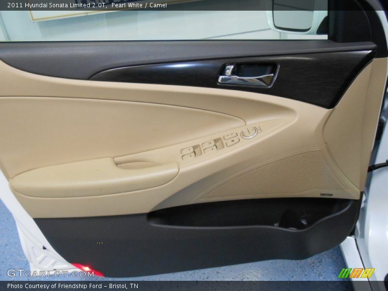 Pearl White / Camel 2011 Hyundai Sonata Limited 2.0T