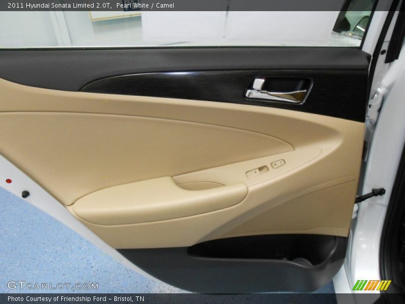 Pearl White / Camel 2011 Hyundai Sonata Limited 2.0T