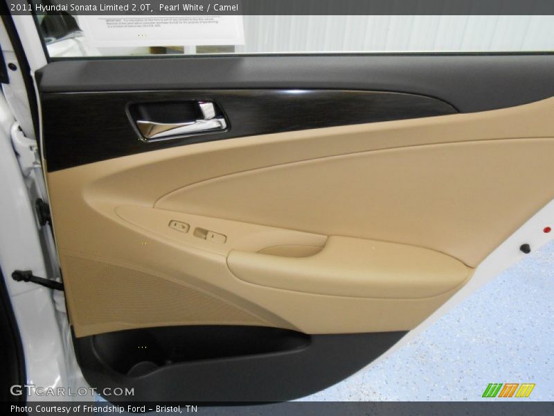 Pearl White / Camel 2011 Hyundai Sonata Limited 2.0T