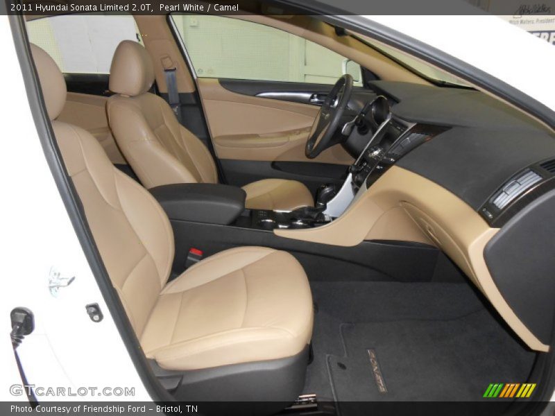 Pearl White / Camel 2011 Hyundai Sonata Limited 2.0T