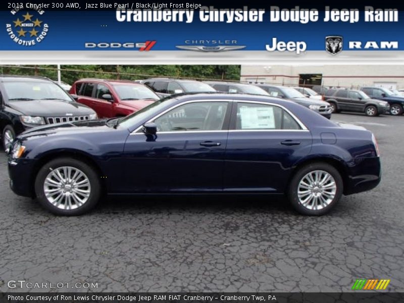 Jazz Blue Pearl / Black/Light Frost Beige 2013 Chrysler 300 AWD