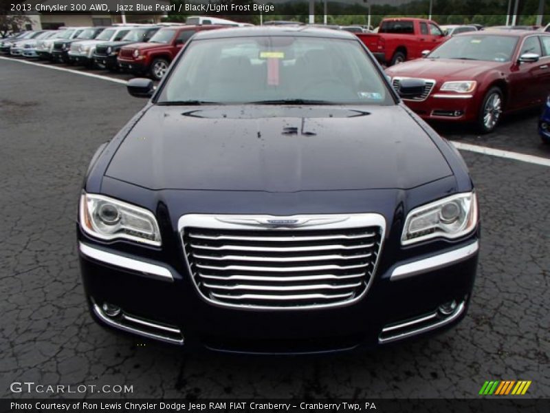 Jazz Blue Pearl / Black/Light Frost Beige 2013 Chrysler 300 AWD