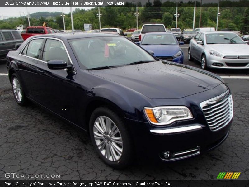 Jazz Blue Pearl / Black/Light Frost Beige 2013 Chrysler 300 AWD
