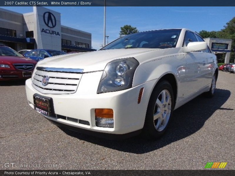 White Diamond / Ebony 2007 Cadillac CTS Sedan