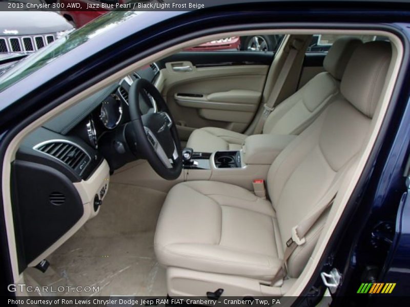 Jazz Blue Pearl / Black/Light Frost Beige 2013 Chrysler 300 AWD