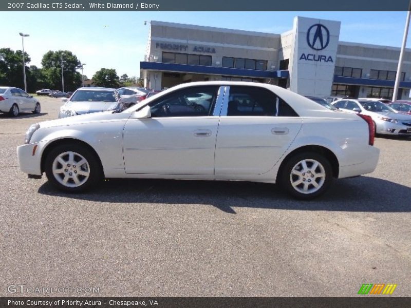 White Diamond / Ebony 2007 Cadillac CTS Sedan