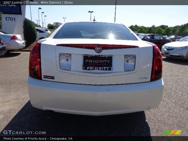 White Diamond / Ebony 2007 Cadillac CTS Sedan