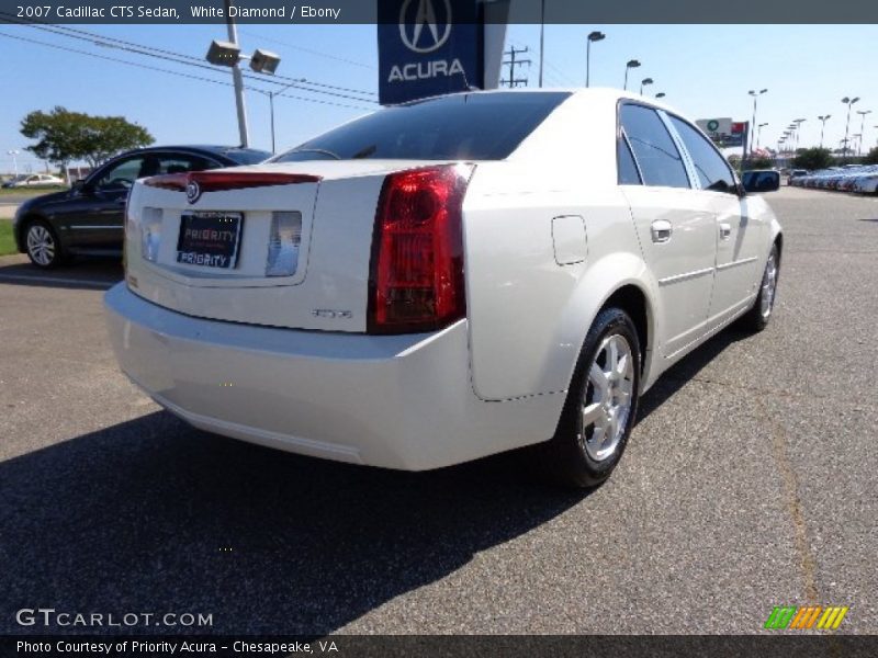 White Diamond / Ebony 2007 Cadillac CTS Sedan