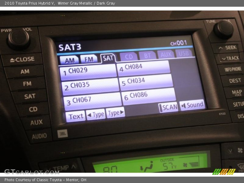 Winter Gray Metallic / Dark Gray 2010 Toyota Prius Hybrid V