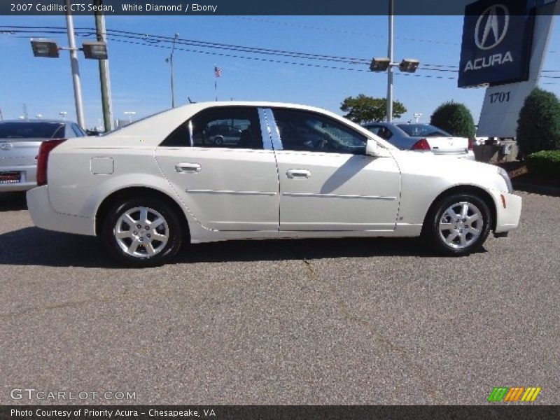 White Diamond / Ebony 2007 Cadillac CTS Sedan