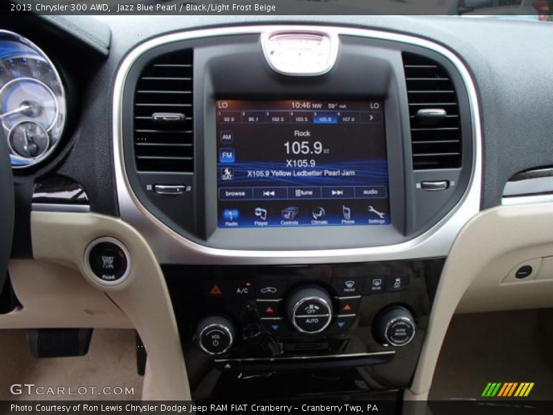 Jazz Blue Pearl / Black/Light Frost Beige 2013 Chrysler 300 AWD