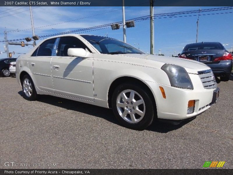 White Diamond / Ebony 2007 Cadillac CTS Sedan