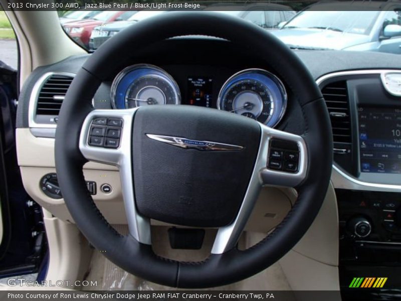 Jazz Blue Pearl / Black/Light Frost Beige 2013 Chrysler 300 AWD