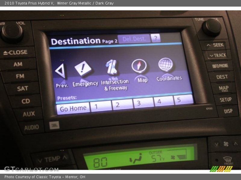 Winter Gray Metallic / Dark Gray 2010 Toyota Prius Hybrid V