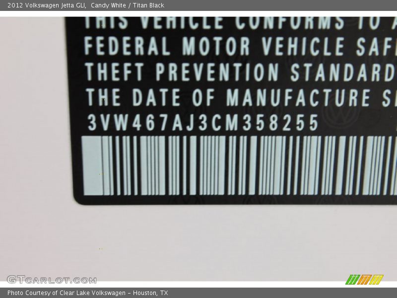 Candy White / Titan Black 2012 Volkswagen Jetta GLI