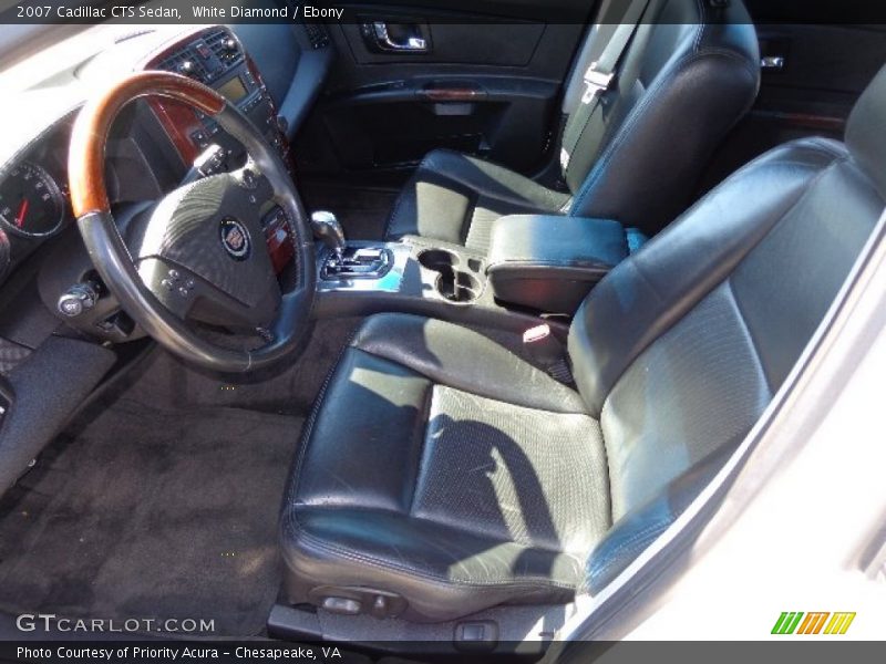 White Diamond / Ebony 2007 Cadillac CTS Sedan